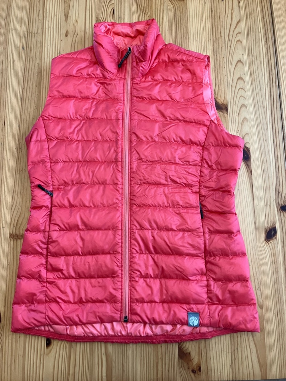 REI Women's Quilted Packable Vest in Coral Pink